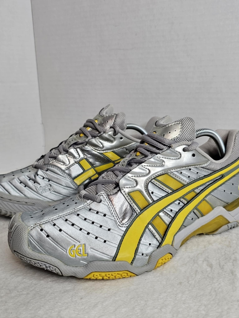 🖤ASICS Gel-Sensei Silver & Yellow Sneakers Women’s Size 11.5